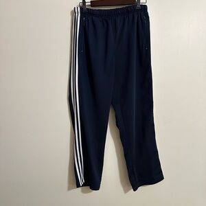 Adidas Women’s Navy With White Stripes Athletic Pants, Size L